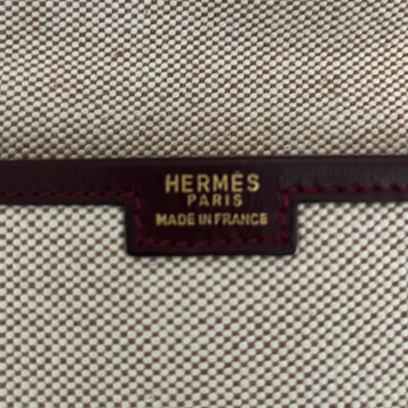 HERMES JIJE PM TOILE H BOX CALF ROUGE H - Picture 7 of 7